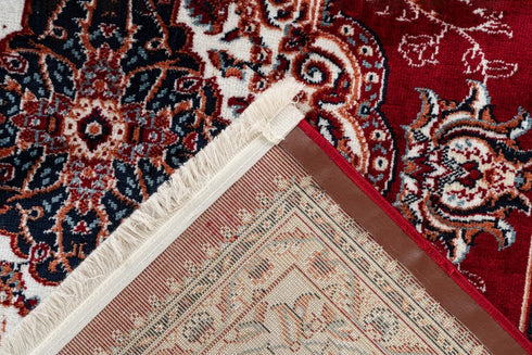 Hayat 301 Red Traditional Rug with Medallion - Budget Red Rug - ADORE RUGS and FLOORING